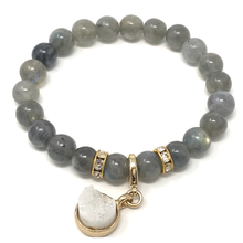 Load image into Gallery viewer, Labradorite & Mother of Pearl Jewelry set