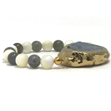 Load image into Gallery viewer, Labradorite & Mother of Pearl Jewelry set