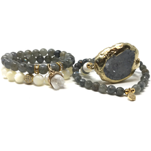Load image into Gallery viewer, Labradorite & Mother of Pearl Jewelry set
