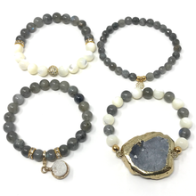 Load image into Gallery viewer, Labradorite & Mother of Pearl Jewelry set