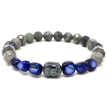 Load image into Gallery viewer, Labradorite & Sapphire Cat's Eye Jewelry set
