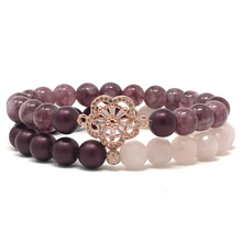 Load image into Gallery viewer, Set Lepidolite & Rose Quartz