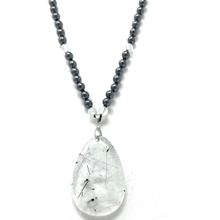 Load image into Gallery viewer, Hematite & Selenite Mala