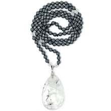 Load image into Gallery viewer, Hematite & Selenite Mala