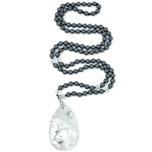 Load image into Gallery viewer, Hematite & Selenite Mala