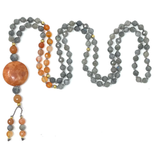 Load image into Gallery viewer, Labradorite & carnelian Mala