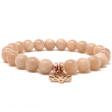 Load image into Gallery viewer, Sunstone with lotus flower