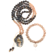 Charger l'image dans la galerie, Pietersite & Sunstone Mala Necklace