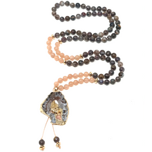 Charger l'image dans la galerie, Pietersite & Sunstone Mala Necklace