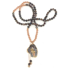 Charger l'image dans la galerie, Pietersite & Sunstone Mala Necklace