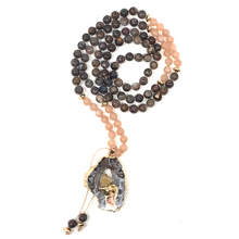Charger l'image dans la galerie, Pietersite & Sunstone Mala Necklace