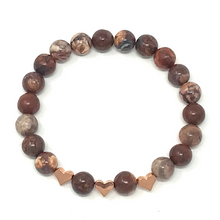 Load image into Gallery viewer, Set Bird's Eye Jasper & Peach Aventurine