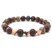 Load image into Gallery viewer, Set Bird's Eye Jasper & Peach Aventurine