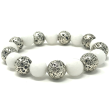 Load image into Gallery viewer, White Jade & Swarovski Pearls Jewelry set
