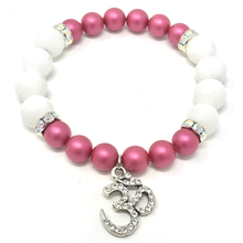 Load image into Gallery viewer, White Jade & Swarovski Pearls Jewelry set