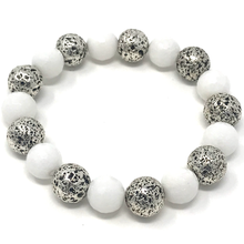 Load image into Gallery viewer, White Jade & Swarovski Pearls Jewelry set