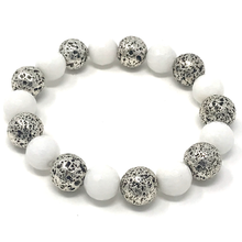 Load image into Gallery viewer, White Jade & Swarovski Pearls Jewelry set