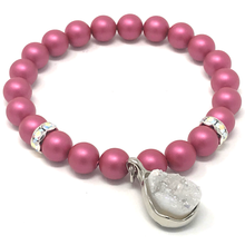Load image into Gallery viewer, White Jade & Swarovski Pearls Jewelry set