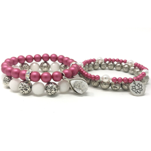 Load image into Gallery viewer, White Jade & Swarovski Pearls Jewelry set
