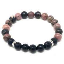 Load image into Gallery viewer, Set Rhodonite & Black Spinel