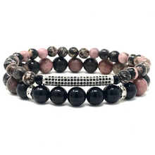 Load image into Gallery viewer, Set Rhodonite & Black Spinel