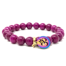 Load image into Gallery viewer, Purple Sugilite with OM charm