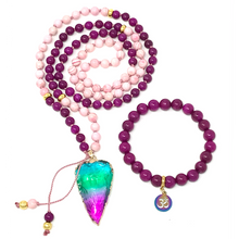 Load image into Gallery viewer, Purple Sugilite with OM charm