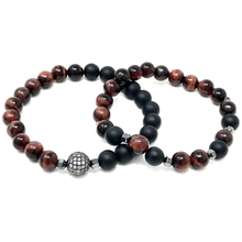 Charger l'image dans la galerie, Set Black Onyx & Red Tiger's Eye