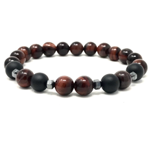 Charger l'image dans la galerie, Set Black Onyx & Red Tiger's Eye