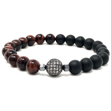 Charger l'image dans la galerie, Set Black Onyx & Red Tiger's Eye
