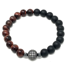 Charger l'image dans la galerie, Set Black Onyx & Red Tiger's Eye