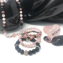 Load image into Gallery viewer, Rose Quartz, Rhodonite & Jasper Jewelry set