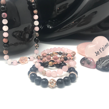 Load image into Gallery viewer, Rose Quartz, Rhodonite & Jasper Jewelry set