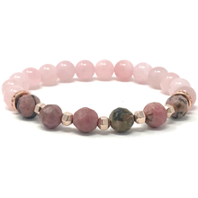 Load image into Gallery viewer, Rose Quartz, Rhodonite & Jasper Jewelry set