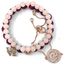 Load image into Gallery viewer, Morganite with love charm