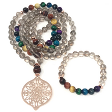 Load image into Gallery viewer, Smoky Quartz Mala Necklace