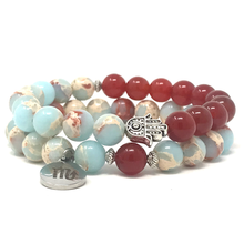 Load image into Gallery viewer, Set Snakeskin Jasper & Carnelian