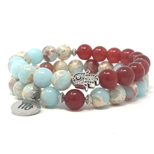 Load image into Gallery viewer, Set Snakeskin Jasper & Carnelian
