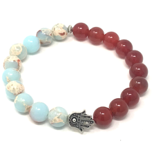 Load image into Gallery viewer, Set Snakeskin Jasper & Carnelian