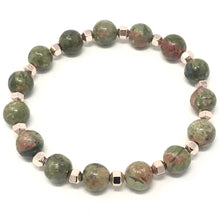 Load image into Gallery viewer, Unakite & Swarovski Pearls Jewelry set