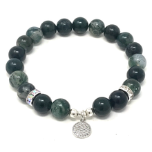 Load image into Gallery viewer, Set Moss Agate & White Jade