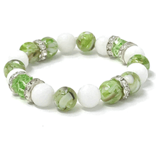 Load image into Gallery viewer, White Jade & Green Fusion Pearls