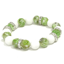 Load image into Gallery viewer, White Jade & Green Fusion Pearls