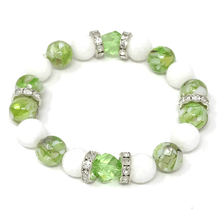 Load image into Gallery viewer, White Jade & Green Fusion Pearls