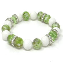 Load image into Gallery viewer, White Jade & Green Fusion Pearls