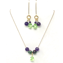 Load image into Gallery viewer, Zoisite, Lepidolite & Amethyst Jewelry set