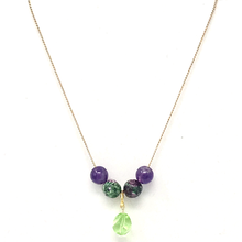 Load image into Gallery viewer, Zoisite, Lepidolite & Amethyst Jewelry set
