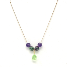 Load image into Gallery viewer, Zoisite, Lepidolite & Amethyst Jewelry set