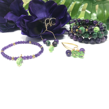 Load image into Gallery viewer, Zoisite, Lepidolite & Amethyst Jewelry set
