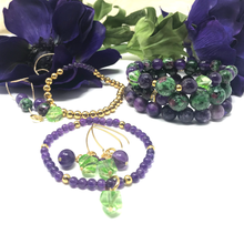 Load image into Gallery viewer, Zoisite, Lepidolite & Amethyst Jewelry set